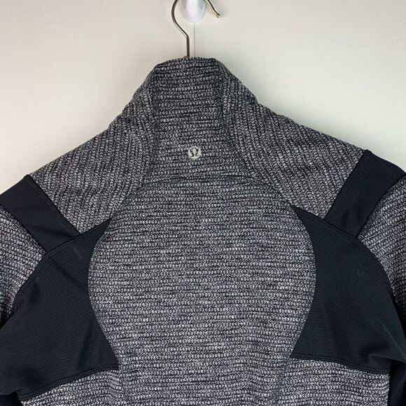 Lululemon women’s black and gray Bhakti Yoga Jacket long sleeves full zip Sz 6 - Picture 8 of 10